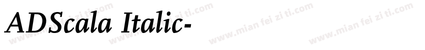 ADScala Italic字体转换